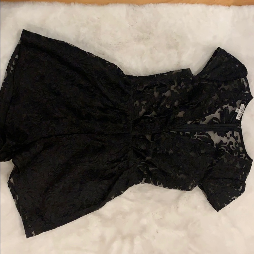 Xenia boutique black lace romper